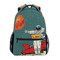 ALAZA Pop Art Retro Astronaut Space Cartoon Large Backpack Personalized Laptop iPad Tablet Travel School Bag with Multiple Pockets for Men Women College