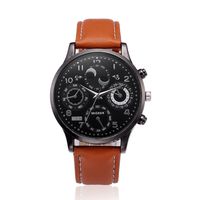 Auwer Luxury Watch, 2019 Mens Business Clock, Retro Design Leather Band Analog Alloy Quartz Wrist Watch (Brown)