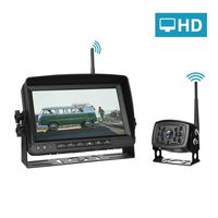 Wireless Backup Camera with Monitor System for Trucks Semi-Trailer Box Truck Rv Trailer Camper, RV Rearview Reversing Back Camera No Interface IP69 Waterproof and 7 inches Wireless Monitor