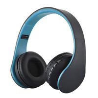 Sammid Bluetooth Headphone, Adjustable 4 in 1 Over-The-Ear Foldable Headphones Noise Canceling Stereo Headset Comfortable Super Sound Earbud Wired and Wireless Earphone with Mic MP3 MicroSD FM- Blue