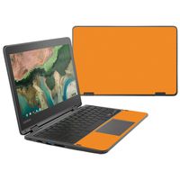 MightySkins Skin Compatible with Lenovo 300e Chromebook 11.6" (2018) - Solid Orange | Protective, Durable, and Unique Vinyl Decal wrap Cover | Easy to Apply, Remove | Made in The USA