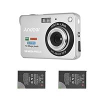 Andoer Mini Digital Camera with 2pcs Rechargeable Batteries 720P HD 8X Digital Zoom Anti-Shake 2.7inch LCD Screen for Kids Children Holiday