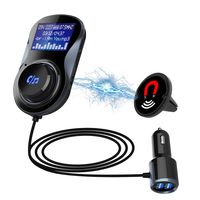 Bluetooth FM Transmitter, TecTri in-Car Radio Adapter Car Kits Universal Car Charger with Dual USB Charging Ports Hands-Free Calling Supporting TF Card MP3 Player for iPhone Samsung Android