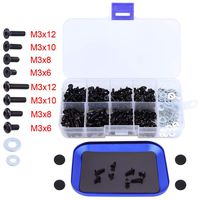 Hobbypark Universal RC Screw Kit Hex Flat & Buttom Head M3 M4 Bolts Washers w/Magnetic Screw Tray Hardware Set for 1:8 1/10 Scale RC Cars