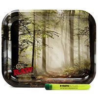 RAW Smokey Trees Rolling Tray with Hippie Butler XL KewlTube