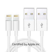 2 Pack Apple iPhone/iPad Charger Cord Lightning to USB Cable[Apple MFi Certified] Compatible iPhone Xs, Xs Max, XR,X,8,7,6,6 Plus, SE, 5s,5c,5,iPad Mini/Air/Pro Original Certified (White 3.3FT/1M)