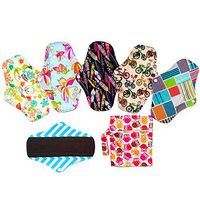 Charcoal Bamboo Mama Cloth/ Menstrual Pads/ Reusable Sanitary Pads (MC10-6)