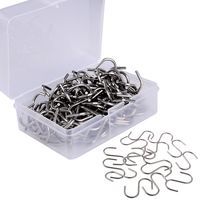 100 Pcs Stainless Steel 1 Inch S Hook Connectors Key S-Shaped Hangers Ornament Hooks for Jewelry, Key Ring, Key Chain, Pet Name Tag, Wood Circles, Chain Hardware,Fishing Lure,and Key Ring Assembly