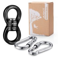 AusKit Swing Swivel, 35 KN Safest Rotational Device Hanging Accessory with Carabiners for Web Tree Swing, Swing Setting, Aerial Dance, Children's Swing