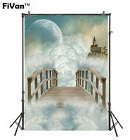 FiVan 5x7ft(150x220cm) Fairy tale heaven photography backdrop background imitation silk FD-784