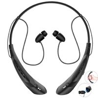 Bluetooth Neckband Headphones with Magnetic Earbuds, V4.2 Flexible Wireless Bluetooth Headset with Mic Sports Headphones for Running HD Stereo Noise Cancelling Earphones for iPhone Samsung LG(Black)