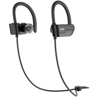 MinZen Bluetooth Headphones Wireless Earphones Sport IPX7 Sport Waterproof Sweatproof Bass Earbuds Cordless Headsets with Microphone 8-9 Hours Playtime for Workout Gym Running (Black)