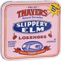 Thayers Slippery Elm Lozenges Cherry - 42 Lozenges - Case of 10