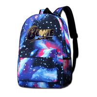 David-Bowie Logo Galaxy Shoulder Bag Backpack Daypack Laptop Bag, Unisex Space Rucksack Laptop Travel Bag College Bookbag For Women Men Kids