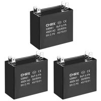 uxcell CBB61 Run Capacitor 450V AC 8uF Doule Insert Metallized Polypropylene Film Capacitors for Ceiling Fan 3pcs