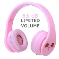 Kids Bluetooth Headphones, Wireless/Wired Foldable Adjustable Lightweight Headset with Mic, Noise Reduction Cancelling, for Phones Computer for Children/Boy/Girl/Teen/Family (Pink1)