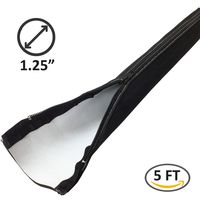 1.25" Neoprene Easy Cable Wrap with Zipper - Black/White - 5FT