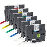 MARKLIFE Label Tape Compatible for P-Touch Label Maker Standard Laminated TZ TZe, Replacement for TZ131 TZ231 TZ431 TZ531 TZ631 TZ731, 0.47" X 26.2', 6 Pack