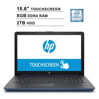 2019 HP Pavilion 15.6 Inch HD Touchscreen Laptop (8th Gen Intel Core i3-8130U up to 3.4GHz, 8GB DDR4 RAM, 2TB HDD, Intel UHD Graphics 620, WiFi, Bluetooth, Windows 10, Blue)