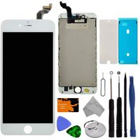 Replacement Screen Compatible with iPhone 6S Plus 5.5 inch Full LCD Digitizer Frame Assembly Touch Display with a Complementary Repair Tool Kit (iPhone 6S Plus, White, All Carriers)