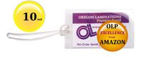 Qty 500 of Each, 10 Mil Luggage Tags Laminating Pouches with 6-inch Loops, 2-1/2 x 4-1/4 pre-Slotted