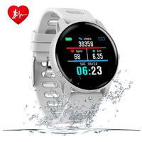 SENBONO Fitness Tracker Bluetooth Smart Watch, Activity Tracker with Heart Rate Monitor for Android/iOS, IP68 Waterproof Smart Watch Bracelet Wristband Pedometer Watch for Kids Women Men (White)