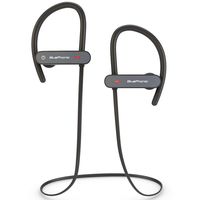 Bluephonic Bluetooth Wireless Headphones, HD Stereo Beats Sound, IPX7 Sweat and Water Proof Fit in Ear Workout Sport Earbuds, Noise Cancelling Running Earphones, Built in Mic, Play 8 hr (Black)