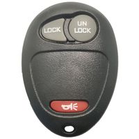 ALIWEI Keyless Entry Remote Car Key Fob Shell Case 3 Buttons Pad Replacement for Chevrolet Colorado GM GMC Canyon Isuzu Hummer (Black)