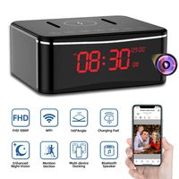 Hidden Camera WiFi, Spy Camera Clock, Monja Nanny Cameras with Speaker, Multifunction Cam with USB Port, Quick Charging Panel, Enhanced Night Vision, and Motion Detection for Indoor Home Security