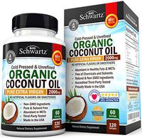 Organic Coconut Oil - Healthy Skin, Nails, Weight Loss, Hair Growth - Virgin, Cold Pressed, Unrefined Non GMO - Rich in MCT MCFA - Support Brain Function, Blood Pressure, Anti Aging – 120 softgels