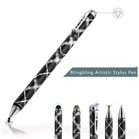 Stylus for Touch Screens, Yacig Bling Bling Art Stylus Pen, Disc & Fiber & Rubber Tip & Ballpoint Pen 4 in 1 Precision Touch Screen Pen, Universal Stylus for Capacitive Touchscreen Devices