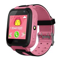 Excellent Anti-Lost Kids Safe GPS Tracker SOS Call GSM Smart Watch Phone for Android iOS Pink