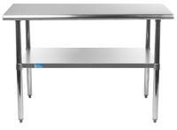 AmGood 18" X 36" Stainless Steel Work Table with Undershelf | NSF Certified | Kitchen Island | Restaurant Food Prep | Laundry Utility Bench | Garage Work Station