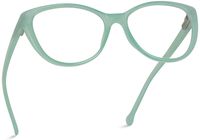 Classic Elegant Women Cat Eye Style Blue Light Blocking Lens Protective Computer Glasses (Mint Frame, 60)