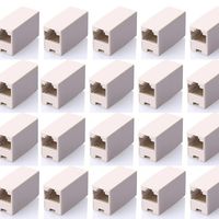 SIENOC 20 Pcs RJ45 Coupler Ethernet Cable Extender Female to Female Straight Modular Inline Coupler (20 Packs RJ45 Female to Female Plug Coupler)