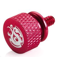Bitspower M4 Aluminum Thumbscrew with Logo Deep Red