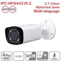 Dahua 4MP IP PoE Bullet Camera OEM IPC-HFW4431R-Z Motorized Varifocal 2.7-12mm Lens 4X Optical Zoom Outdoor Network Camera ONVIF H.265 IP67 International Version