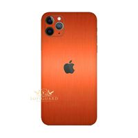 SopiGuard Skin for Apple iPhone 11 Pro Max Precision Edge-to-Edge Vinyl Sticker Full Body Wrap (Brushed Orange)