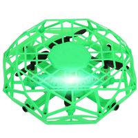 Mini Drone Flying Toy UFO Hand Operated Drones for Kids, Indoor Outdoor Adult Flying Ball Drone Toys for Gifts, Blue Geen Orange