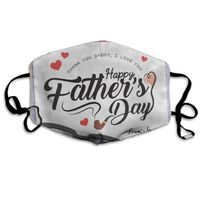 Face Mask Father's Day Glasses Unique Cycling Half Face Earloop Nose Mask for Girls