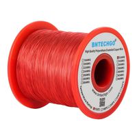 BNTECHGO 32 AWG Magnet Wire - Enameled Copper Wire - Enameled Magnet Winding Wire - 1.0 lb - 0.0078" Diameter 1 Spool Coil Red Temperature Rating 155℃ Widely Used for Transformers Inductors