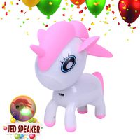 Unicorn Pet Speaker Wireless Bluetooth (USB), Color Change LED Musical Light Player,Animal Audio Lamp,Cute Unicorn Birthday Babyshower Gift for Girl Boy