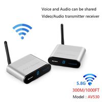 measy AV530 5.8GHz 8 Channel AV RCA Audio Transmitter Wireless Video & Audio Sender Transmitter & Receiver Extender for DVD to TV Wirelessly