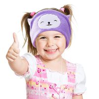 CHOKMAX Kids Headphones, Volume Limiting with Ultra Thin Adjustable Speakers Soft Children Fleece Headband Sheep Toddler Headphones for Home and Travel - Purple Llama