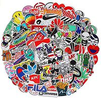 100 PCS Fashion Street Logo Stickers Cartoon Waterproof Stickers Car Laptop Helmet Luggage Vintage Skateboard Wall Decor Gift for Adult