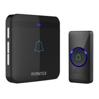 Wireless Doorbell, AVANTEK D-3G Waterproof Door Chime Kit Operating at Over 1300 Feet with 52 Melodies, 5 Volume Levels & LED Flash