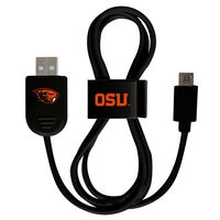 Oregon State Beavers Micro USB Cable with QuikClip - Black