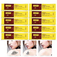Repairing Ointment, 10Pcs/Set Permanent Makeup Anti Scar Tattoo Cream Aftercare Recovery Vitamin A&D Ointment Cream Gel(Yellow)