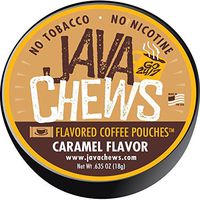 Java Chews, Premium Flavored Coffee Pouches, No Tobacco, No Nicotine Smokeless Alternative, Caramel (10 Cans)