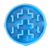 Outward Hound Fun Feeder Slo-Bowl Healthy Slow Feeding Dog Bowl, Large, Blue